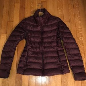 Burgundy Puffer Winter Jacket